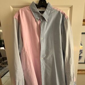 POLO RALPH LAUREN LS MULTI PATTERN SHIRT COTTON OXFORD XL